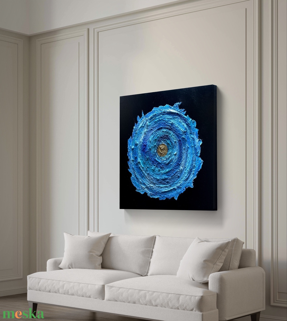 Blue space 50cm x 50cm absztrakt texturált festmény - művészet - festmény - festmény vegyes technika - Meska.hu Blue space 50cm x 50cm absztrakt texturált festmény - művészet - festmény - festmény vegyes technika - Meska.hu