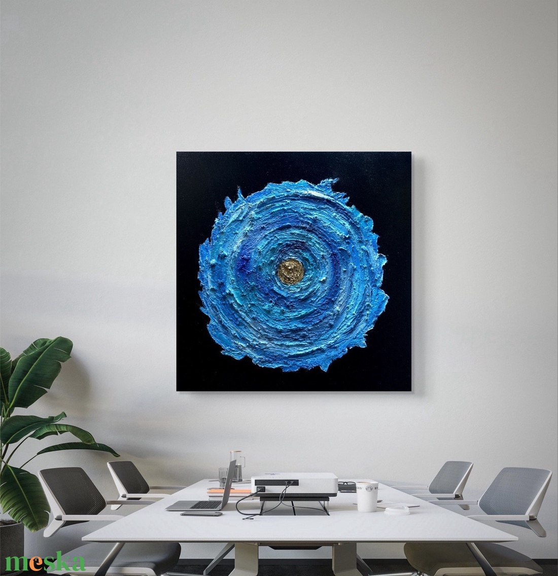 Blue space 50cm x 50cm absztrakt texturált festmény - művészet - festmény - festmény vegyes technika - Meska.hu Blue space 50cm x 50cm absztrakt texturált festmény - művészet - festmény - festmény vegyes technika - Meska.hu