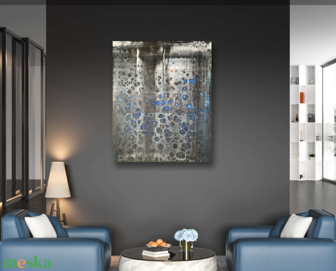 Fade 46cm x 55cm absztrakt festmény - művészet - festmény - festmény vegyes technika - Meska.hu
