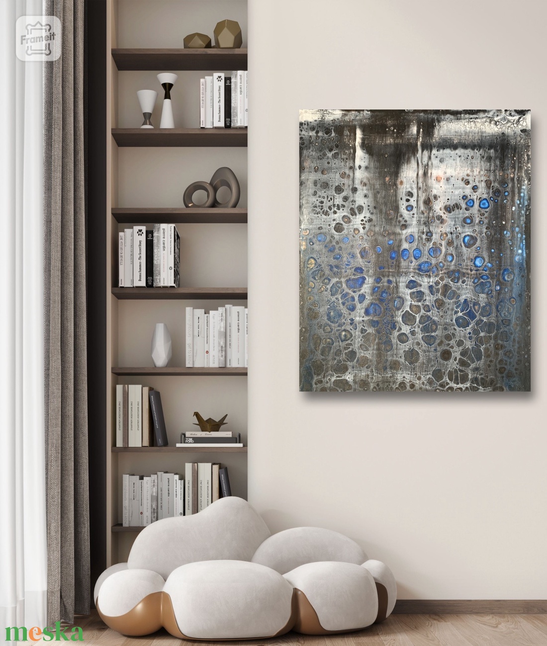 Fade 46cm x 55cm absztrakt festmény - művészet - festmény - festmény vegyes technika - Meska.hu