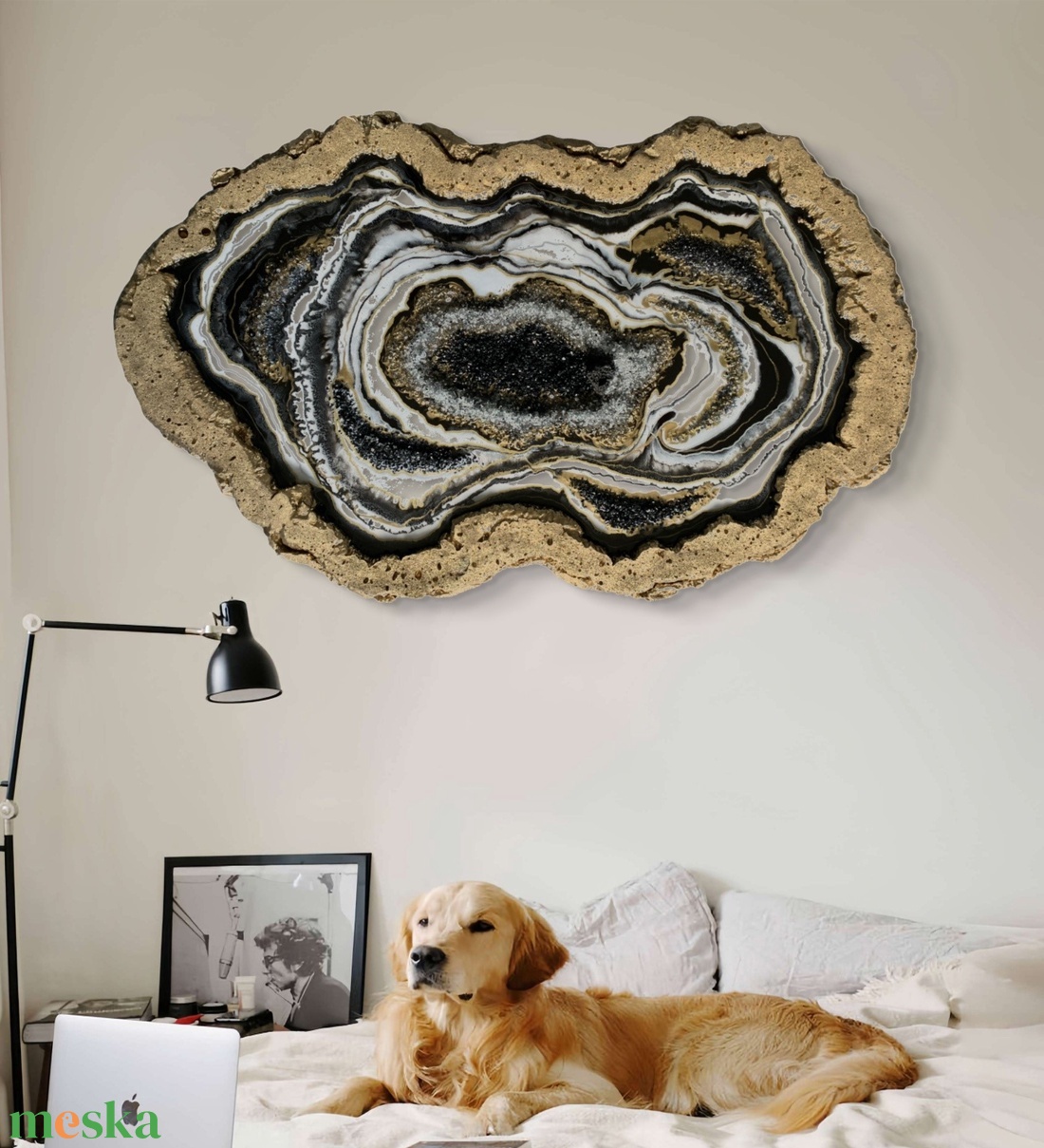 Black and White 107cm x 65cm Epoxy gyanta egyedi geoda kép lávakővel. - művészet - festmény - festmény vegyes technika - Meska.hu Black and White 107cm x 65cm Epoxy gyanta egyedi geoda kép lávakővel. - művészet - festmény - festmény vegyes technika - Meska.hu
