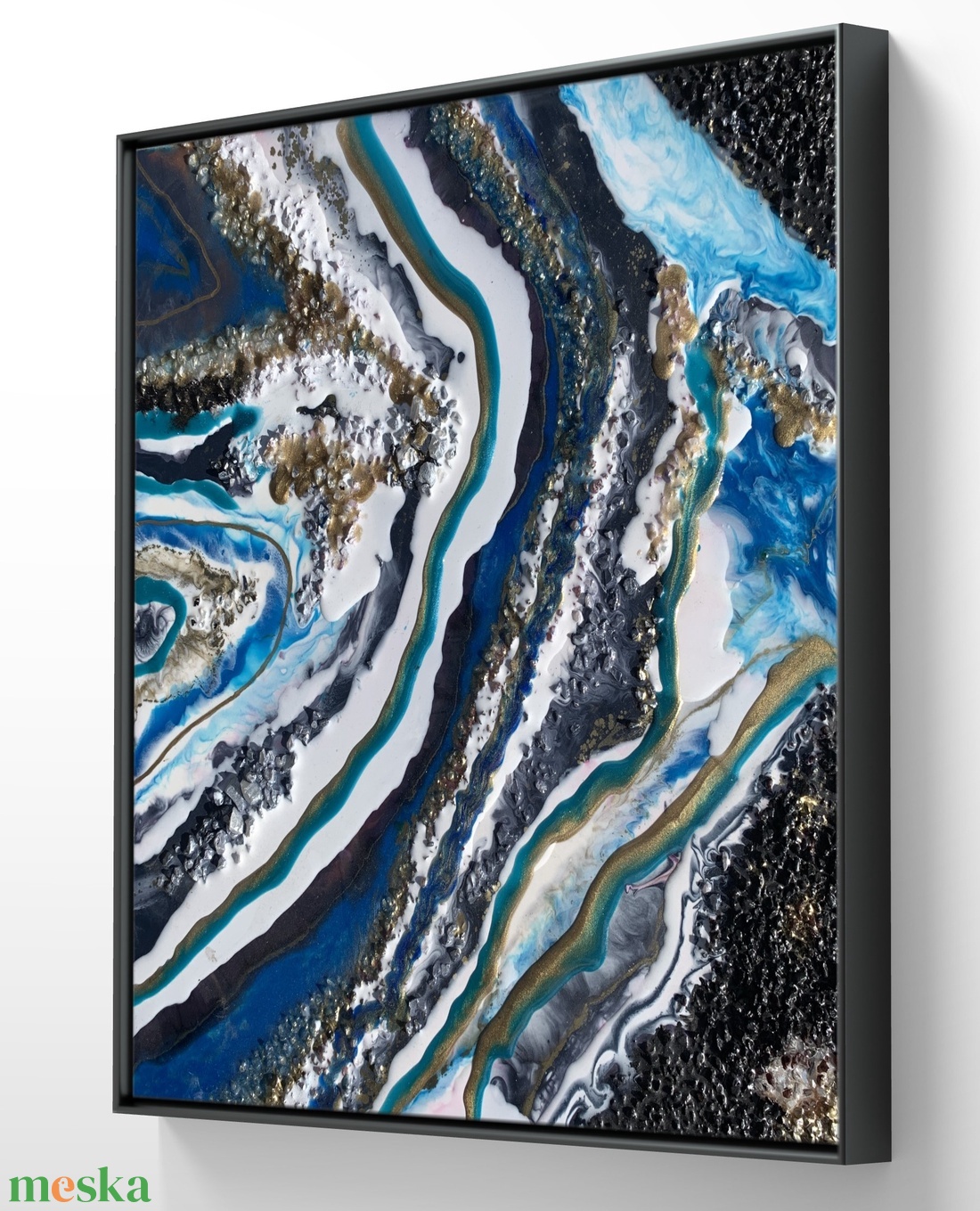 Iced layers 40cm X 40cm akril, epoxy texturált kép - művészet - festmény - festmény vegyes technika - Meska.hu Iced layers 40cm X 40cm akril, epoxy texturált kép - művészet - festmény - festmény vegyes technika - Meska.hu