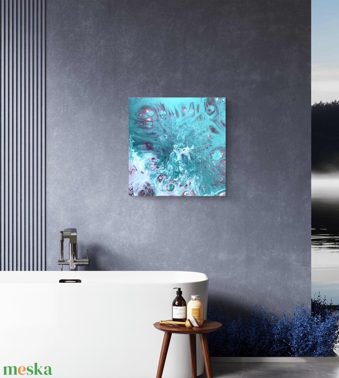 Turquoise flow 40 cm x 40 cm Akril festmény - művészet - festmény - festmény vegyes technika - Meska.hu Turquoise flow 40 cm x 40 cm Akril festmény - művészet - festmény - festmény vegyes technika - Meska.hu