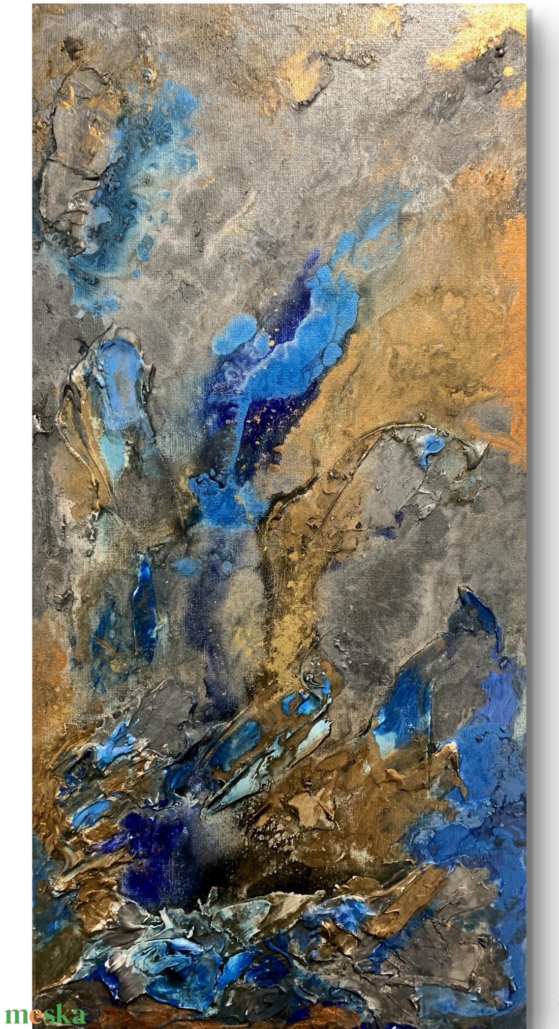 Liquid earth I. 30cm x 60cm absztrakt strukturált festmény - művészet - festmény - festmény vegyes technika - Meska.hu Liquid earth I. 30cm x 60cm absztrakt strukturált festmény - művészet - festmény - festmény vegyes technika - Meska.hu