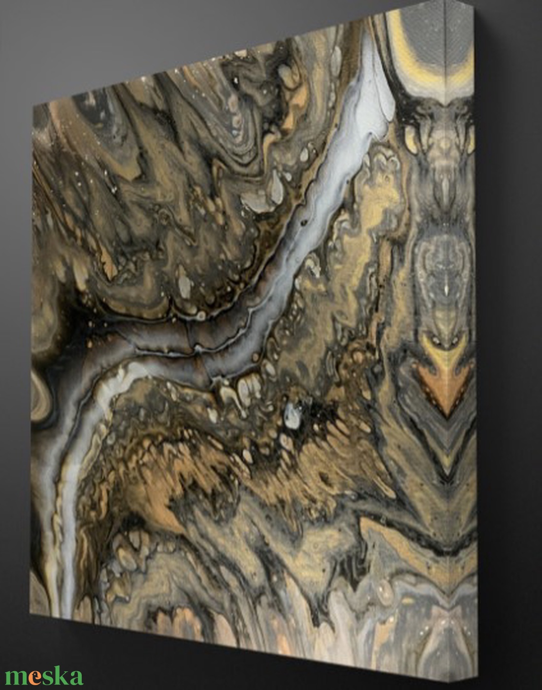 Golden flow 40cm x 40cm absztrakt festmény - művészet - festmény - festmény vegyes technika - Meska.hu Golden flow 40cm x 40cm absztrakt festmény - művészet - festmény - festmény vegyes technika - Meska.hu