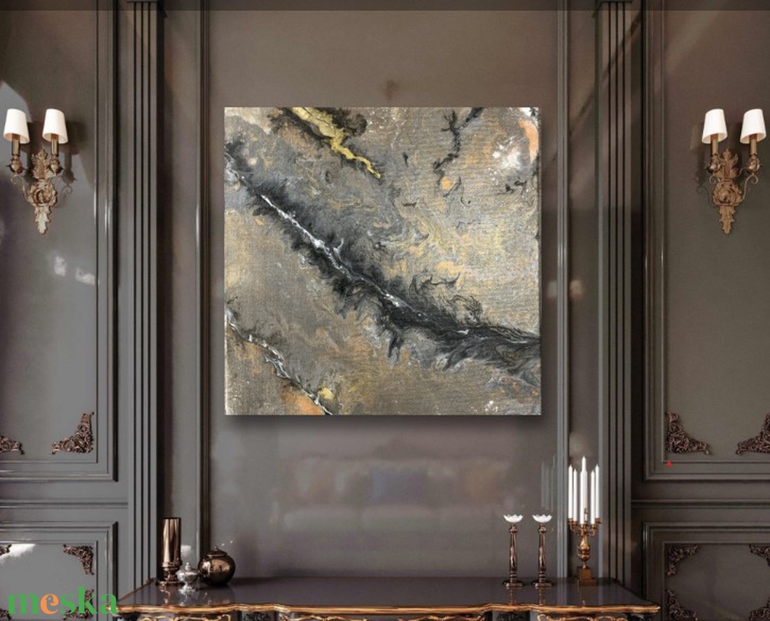 Golden space 40cm x 40cm absztrakt festmény - művészet - festmény - festmény vegyes technika - Meska.hu Golden space 40cm x 40cm absztrakt festmény - művészet - festmény - festmény vegyes technika - Meska.hu