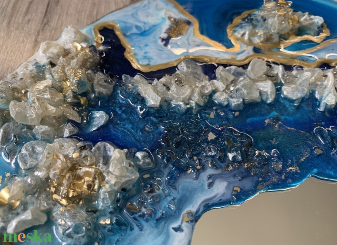 Seablue Mirroregyedi tükör, epoxy gyanta dekorral. - otthon & életmód - dekoráció - tükör - Meska.hu Seablue Mirroregyedi tükör, epoxy gyanta dekorral. - otthon & életmód - dekoráció - tükör - Meska.hu
