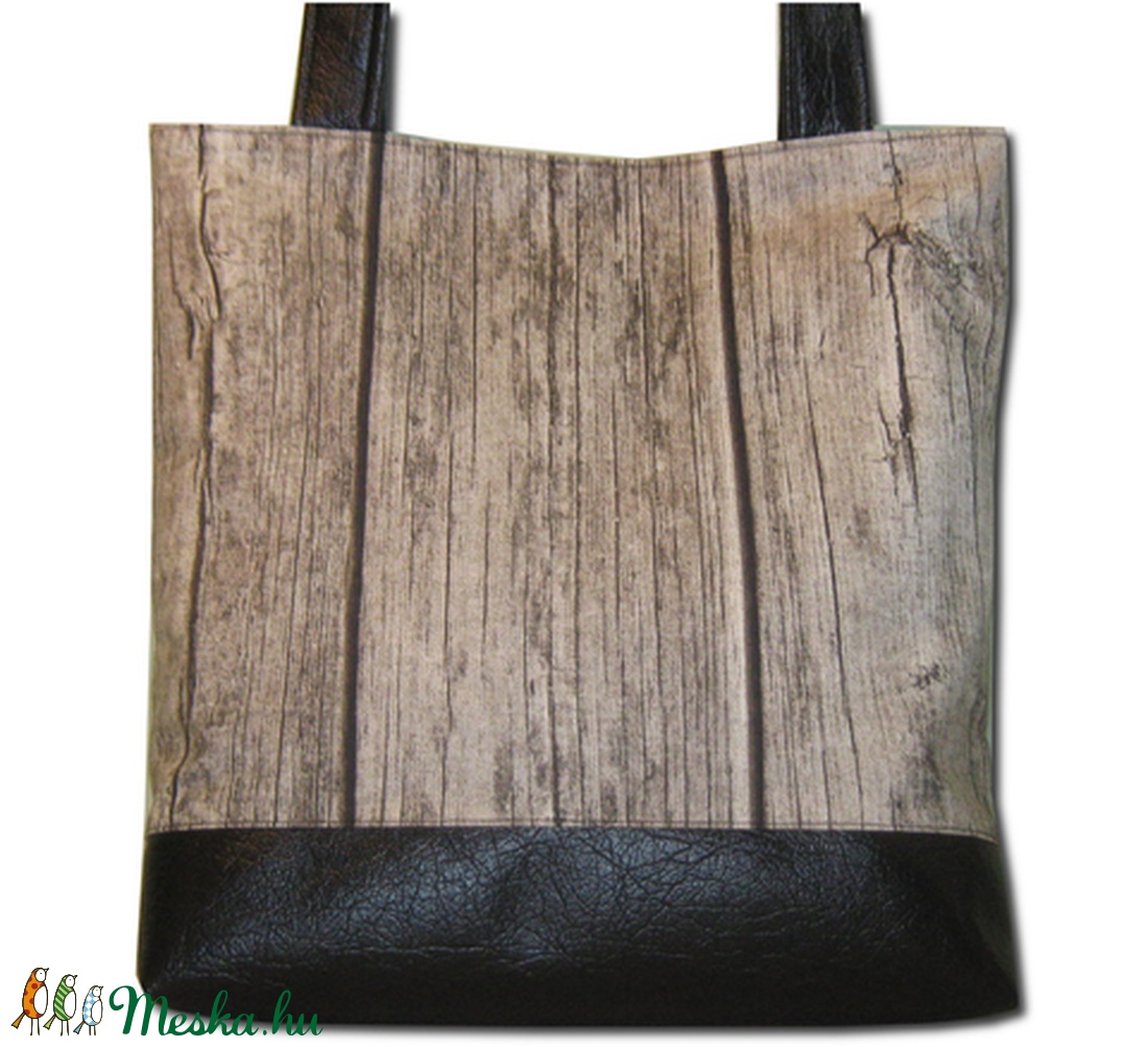 Deszkás táska fekete textilbőrrel -  - Meska.hu