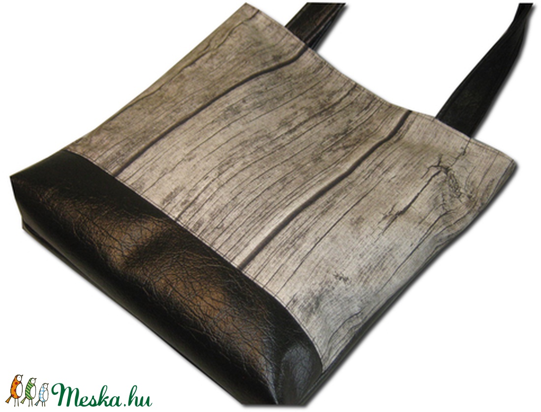 Deszkás táska fekete textilbőrrel -  - Meska.hu