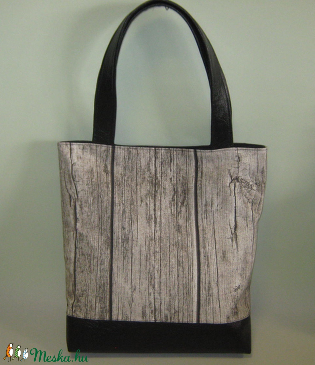 Deszkás táska fekete textilbőrrel -  - Meska.hu