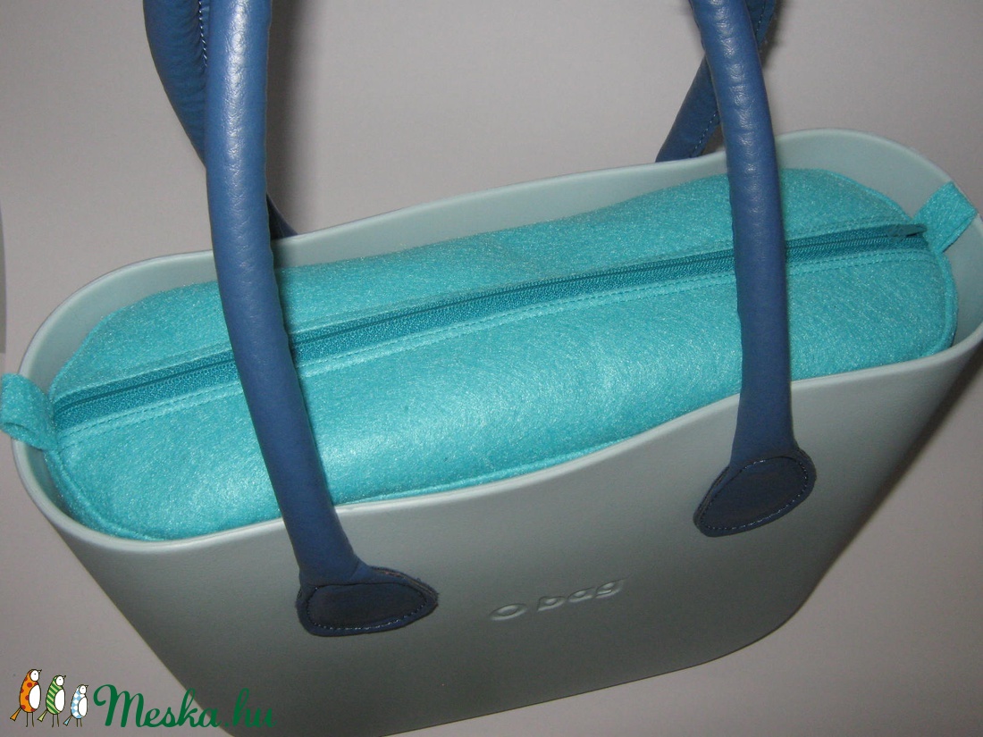 Obag belső mini, kék filc -  - Meska.hu