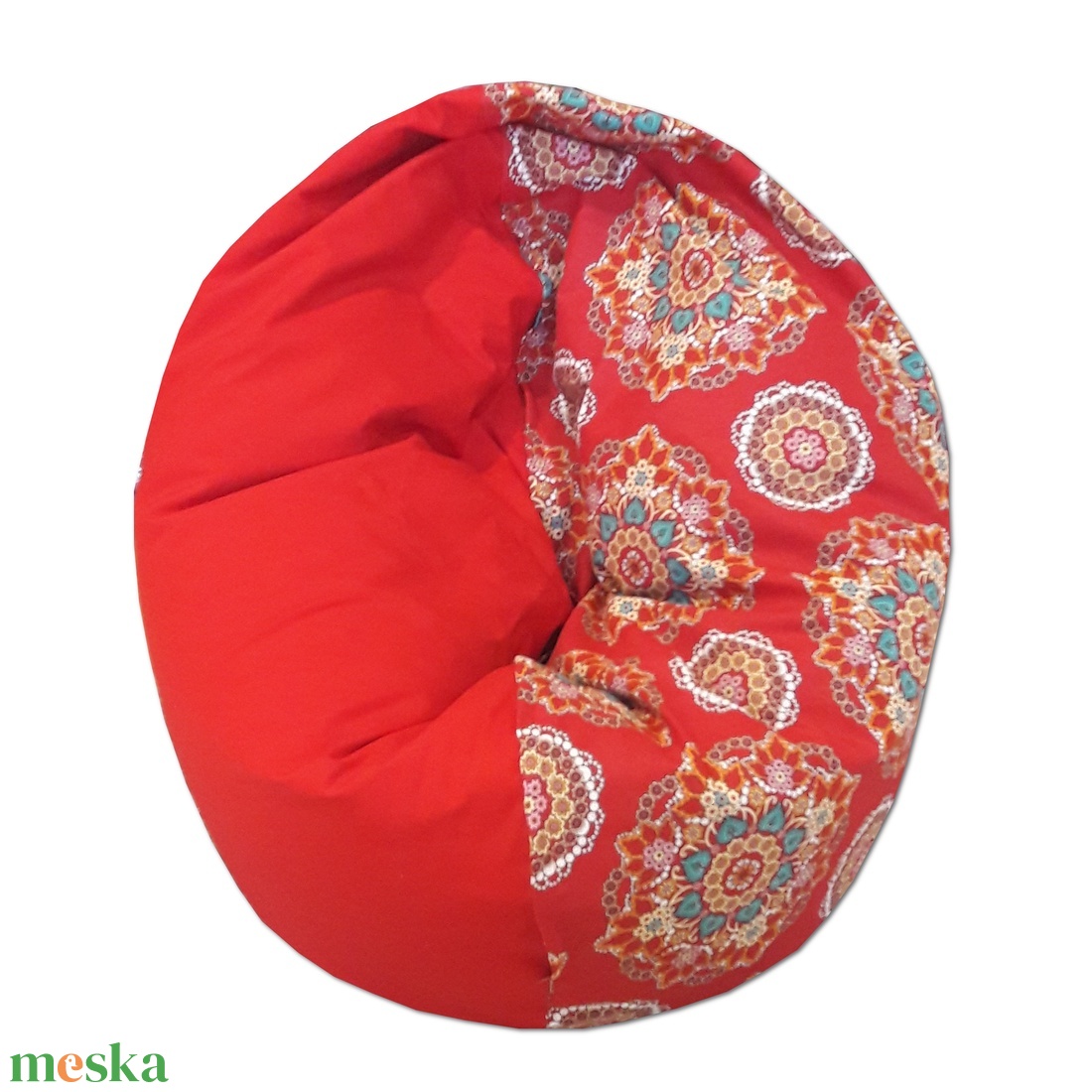 Multifunkcionális babzsák piros-mandalás  -  - Meska.hu