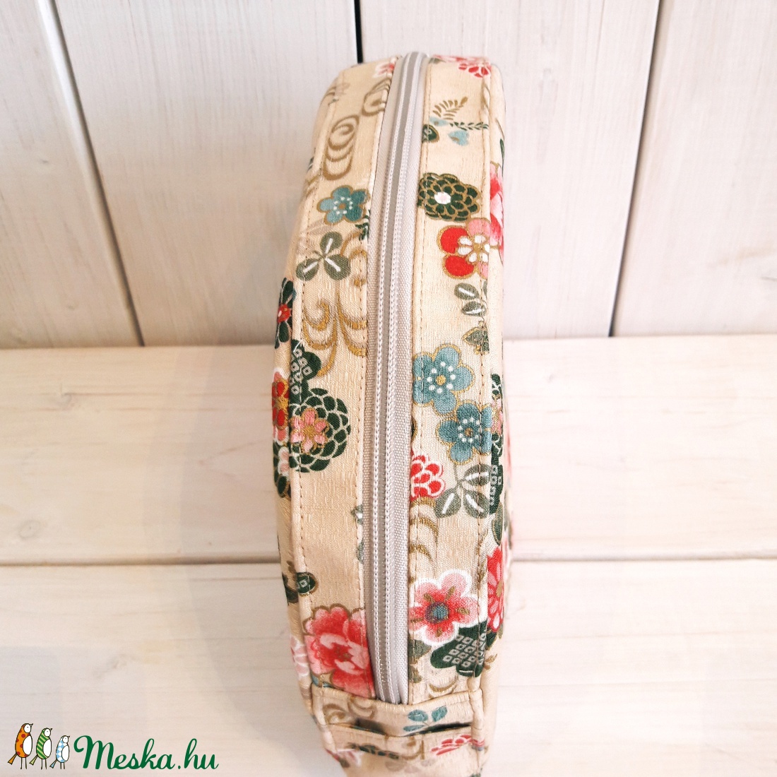 Obag táska belső, moon light, beige alapon virágos -  - Meska.hu