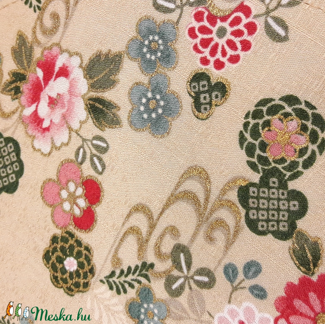 Obag táska belső, moon light, beige alapon virágos -  - Meska.hu