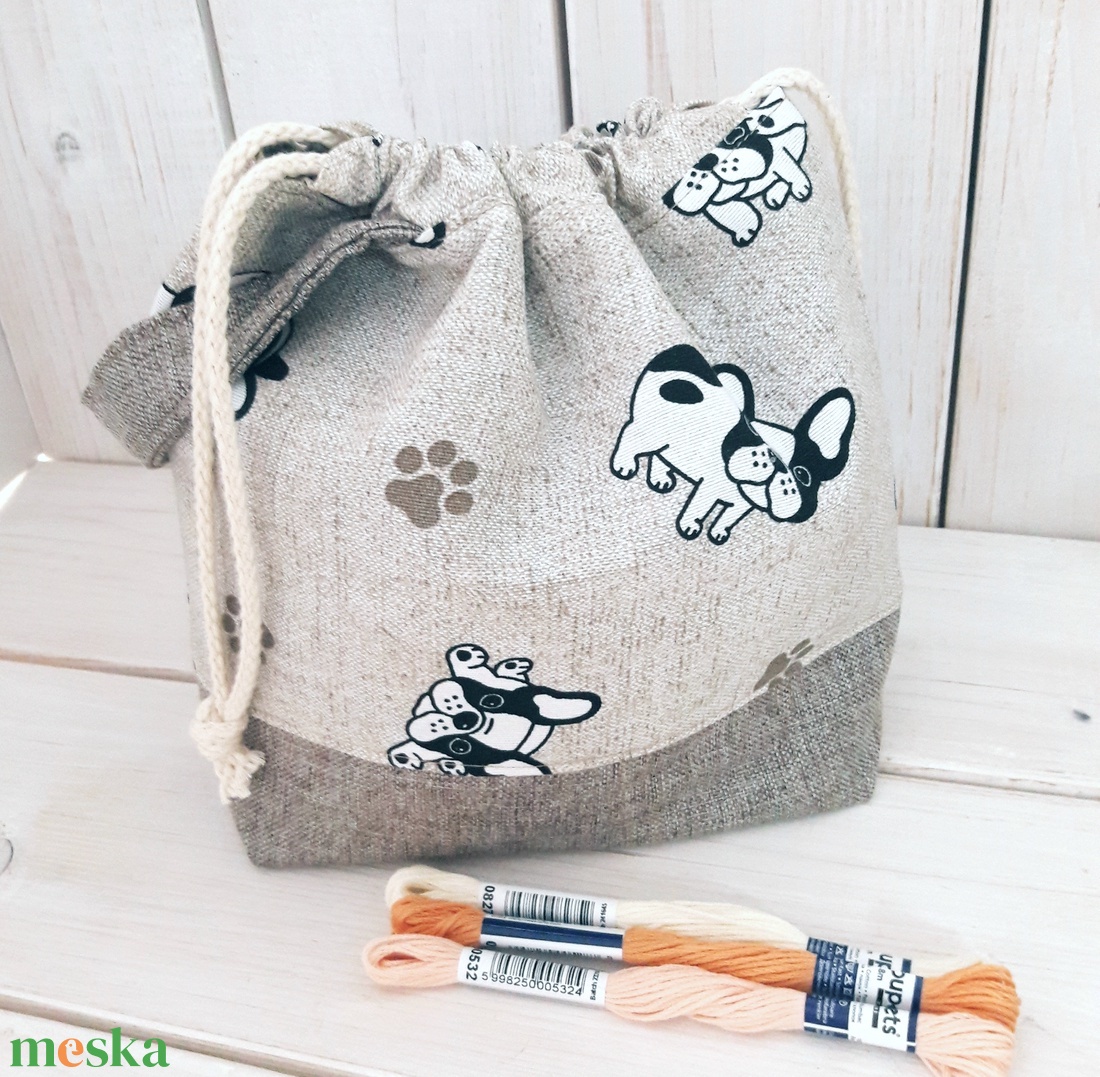 Project bag - Bulldogos - táska & tok - neszesszer - Meska.hu Project bag - Bulldogos - táska & tok - neszesszer - Meska.hu