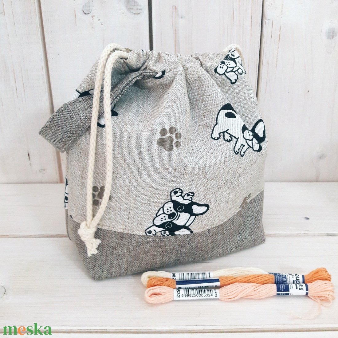 Project bag - Bulldogos - táska & tok - neszesszer - Meska.hu Project bag - Bulldogos - táska & tok - neszesszer - Meska.hu