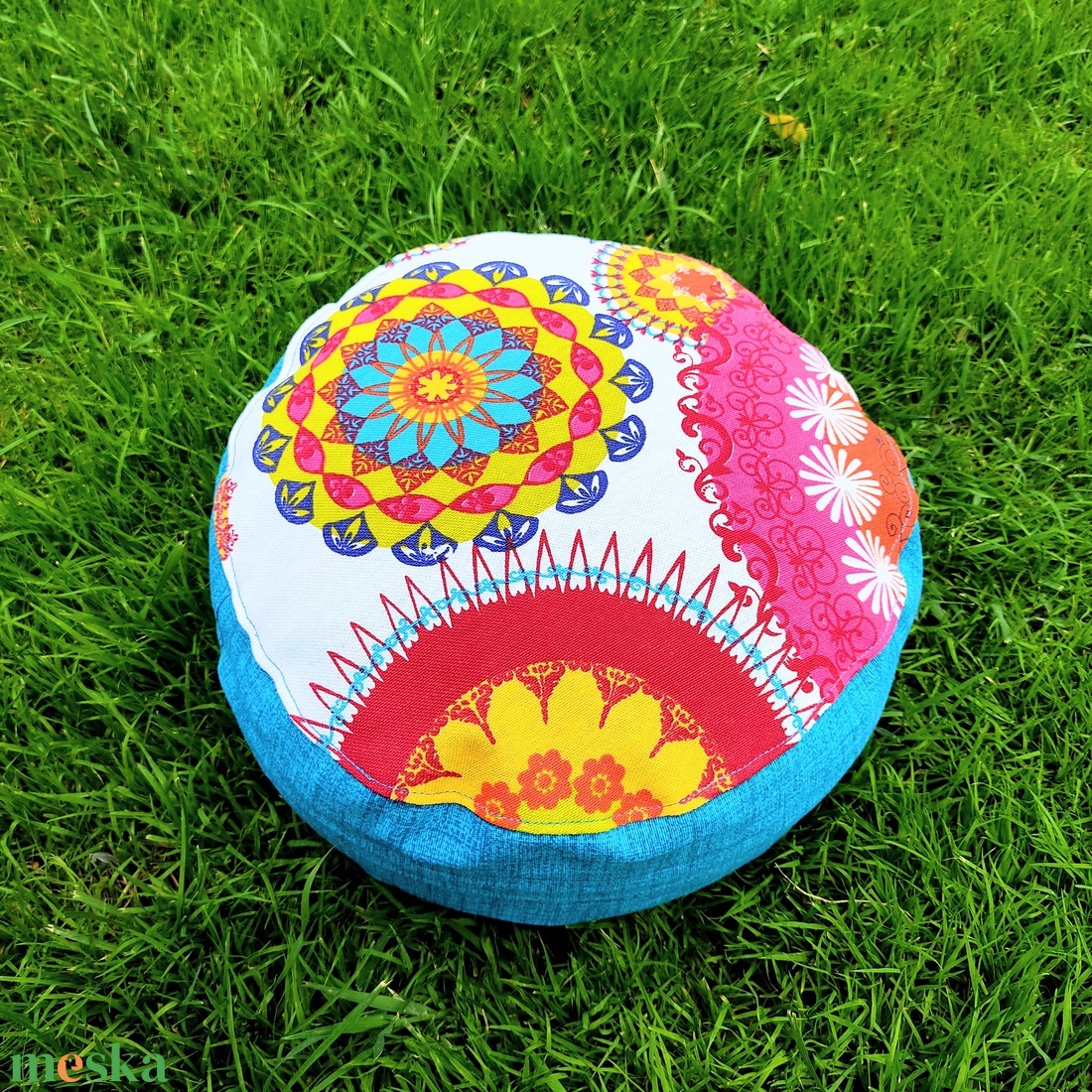 Mini meditációs, jóga ülőpárna tönköly pelyvával töltve, Türkizkék - mandala mintás - játék & sport - sport és kikapcsolódás - jóga, pilates, torna - jógapárna - Meska.hu Mini meditációs, jóga ülőpárna tönköly pelyvával töltve, Türkizkék - mandala mintás - játék & sport - sport és kikapcsolódás - jóga, pilates, torna - jógapárna - Meska.hu