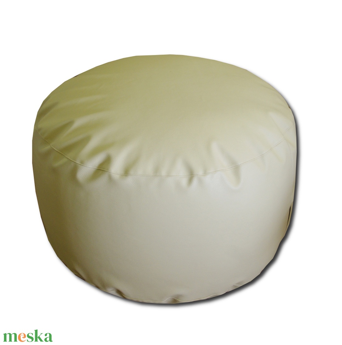 Babzsák puff és pozícionáló párna szett, babafotózáshoz, fehér textilbőr, fotókellék, 80X40 - ruha & divat - babaruha & gyerekruha - babafotózási ruha és kellék - Meska.hu