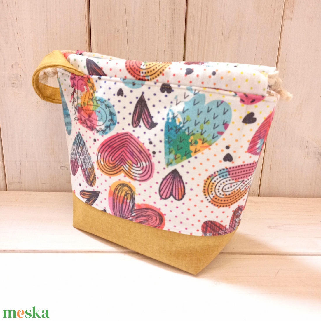 Project bag - Sárga, szivecskés - táska & tok - bevásárlás & shopper táska - shopper, textiltáska, szatyor - Meska.hu Project bag - Sárga, szivecskés - táska & tok - bevásárlás & shopper táska - shopper, textiltáska, szatyor - Meska.hu