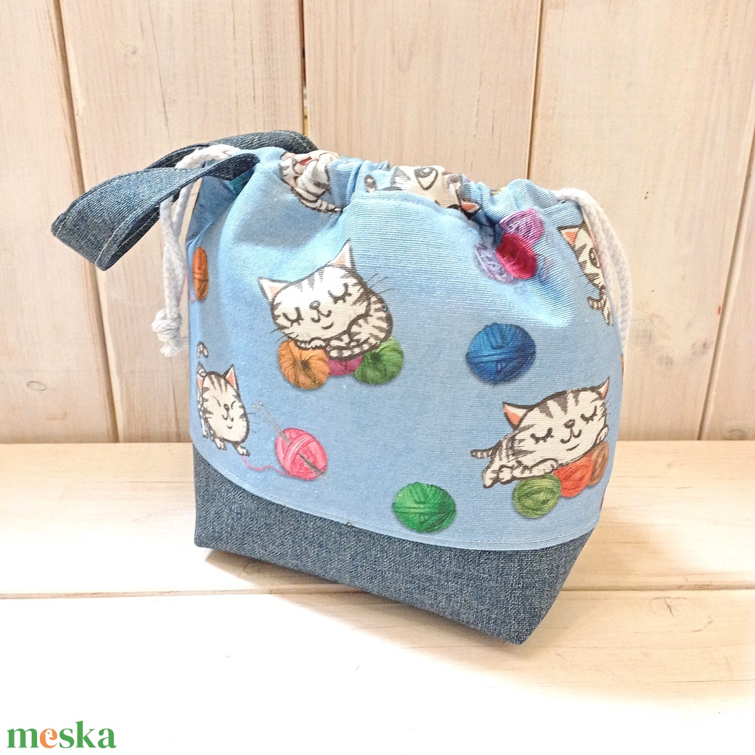 Project bag - Cicák gombolyaggal - táska & tok - bevásárlás & shopper táska - shopper, textiltáska, szatyor - Meska.hu Project bag - Cicák gombolyaggal - táska & tok - bevásárlás & shopper táska - shopper, textiltáska, szatyor - Meska.hu