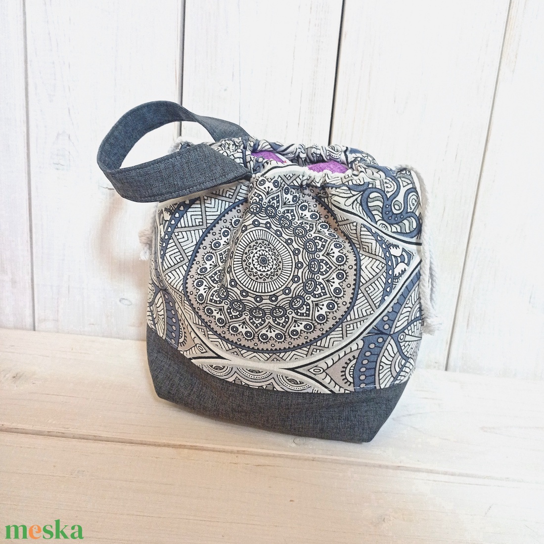 Project bag - Szürke, mandalás - táska & tok - bevásárlás & shopper táska - shopper, textiltáska, szatyor - Meska.hu Project bag - Szürke, mandalás - táska & tok - bevásárlás & shopper táska - shopper, textiltáska, szatyor - Meska.hu
