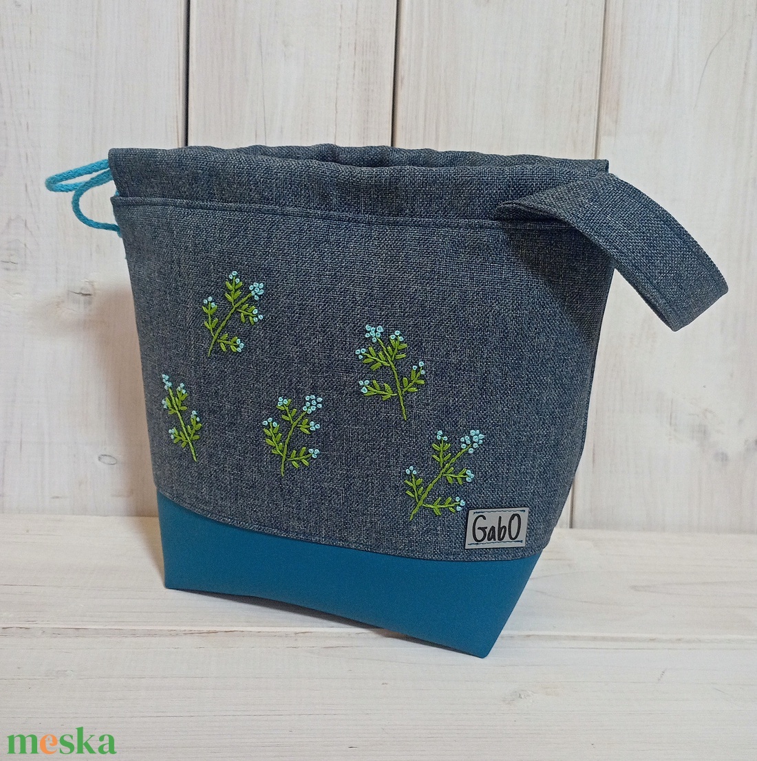 Project bag - Nefelejcs, hímzett, farmerkék - táska & tok - bevásárlás & shopper táska - shopper, textiltáska, szatyor - Meska.hu Project bag - Nefelejcs, hímzett, farmerkék - táska & tok - bevásárlás & shopper táska - shopper, textiltáska, szatyor - Meska.hu