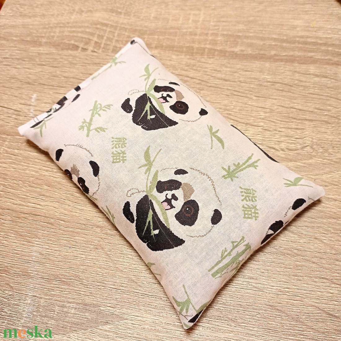 Babzsák oviba, suliba, 10X15cm, pandás - játék & sport - ovis felszerelés - egyéb ovis kiegészítő - Meska.hu