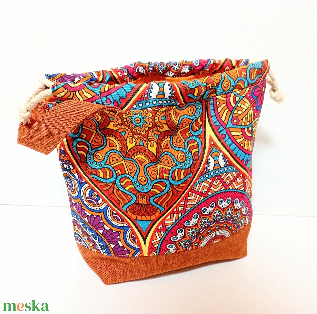 Project bag - Narancs mandalás - táska & tok - bevásárlás & shopper táska - shopper, textiltáska, szatyor - Meska.hu Project bag - Narancs mandalás - táska & tok - bevásárlás & shopper táska - shopper, textiltáska, szatyor - Meska.hu