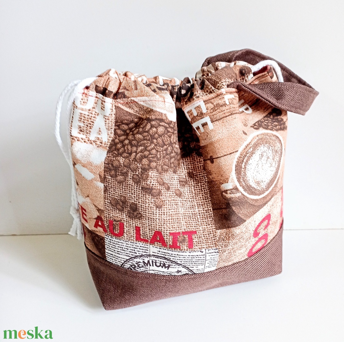 Project bag - Kávé - táska & tok - bevásárlás & shopper táska - shopper, textiltáska, szatyor - Meska.hu Project bag - Kávé - táska & tok - bevásárlás & shopper táska - shopper, textiltáska, szatyor - Meska.hu