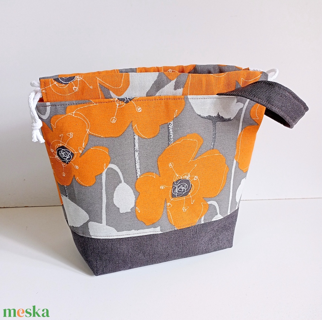 Project bag - Mákvirág - táska & tok - bevásárlás & shopper táska - shopper, textiltáska, szatyor - Meska.hu