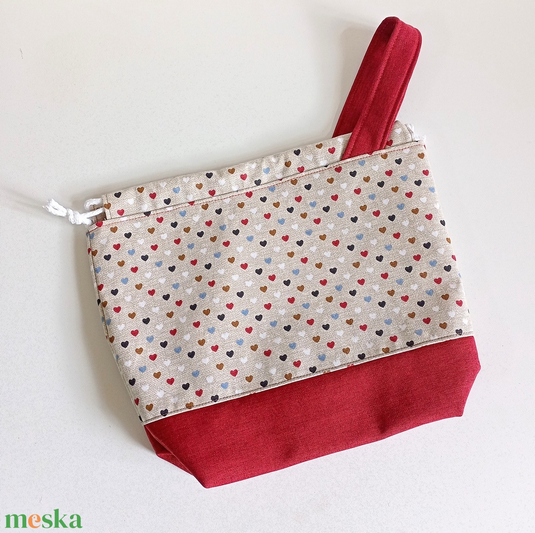 Project bag - Apró szivecskés - táska & tok - bevásárlás & shopper táska - shopper, textiltáska, szatyor - Meska.hu Project bag - Apró szivecskés - táska & tok - bevásárlás & shopper táska - shopper, textiltáska, szatyor - Meska.hu