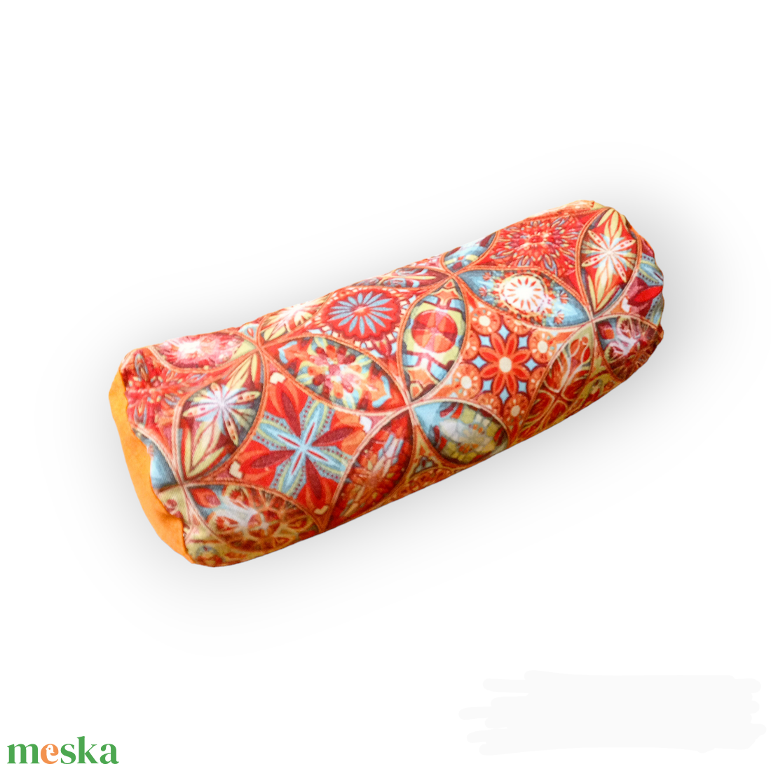 Mini henger párna tönköly pelyvával töltve, Narancs - kaleidoszkóp - játék & sport - sport és kikapcsolódás - jóga, pilates, torna - jógapárna - Meska.hu