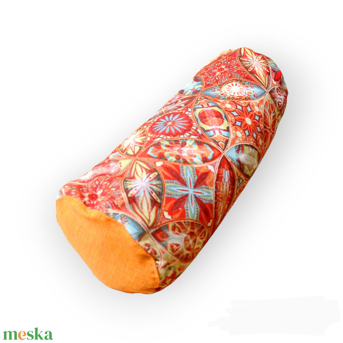 Mini henger párna tönköly pelyvával töltve, Narancs - kaleidoszkóp - játék & sport - sport és kikapcsolódás - jóga, pilates, torna - jógapárna - Meska.hu
