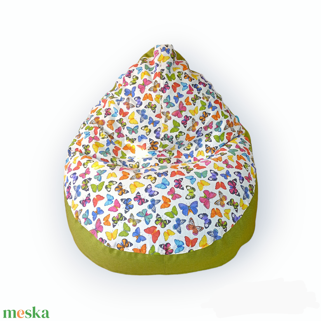 LUX babzsák mini méretben, zöld, színes pillangós - otthon & életmód - bútor - babzsákfotel - Meska.hu LUX babzsák mini méretben, zöld, színes pillangós - otthon & életmód - bútor - babzsákfotel - Meska.hu