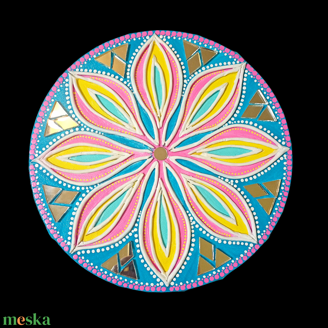 Mandala kép Virág, türkiz-pink-sárga, tükörmozaikkal - otthon & életmód - dekoráció - spiritualitás - mandala - Meska.hu Mandala kép Virág, türkiz-pink-sárga, tükörmozaikkal - otthon & életmód - dekoráció - spiritualitás - mandala - Meska.hu