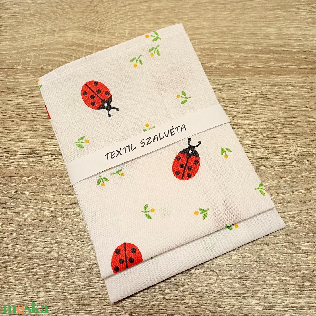 Textil szalvéta 2db, Katicás - otthon & életmód - konyhafelszerelés, tálalás - konyhai textil - szalvéta - Meska.hu