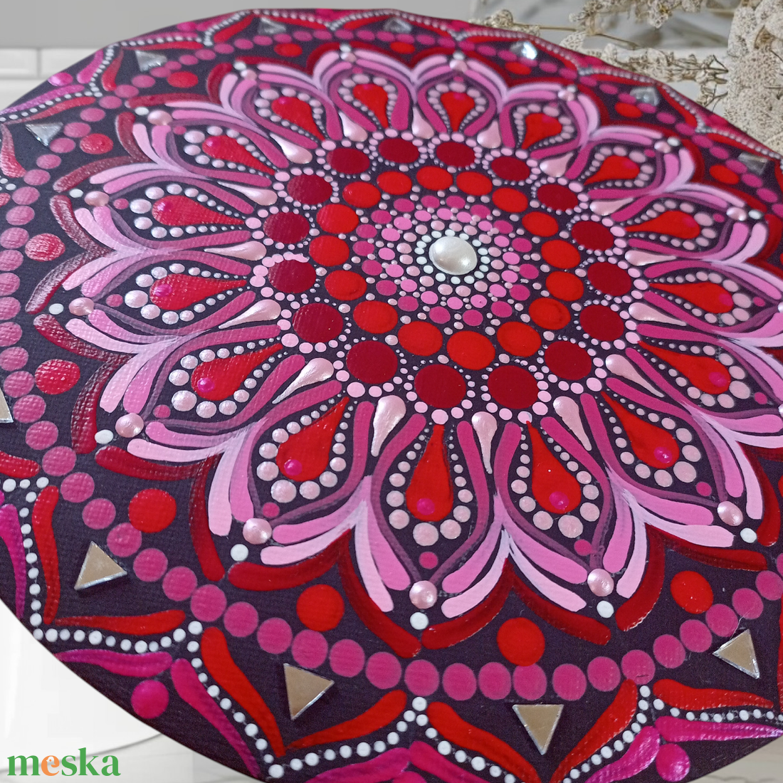 Pontozott mandala Pink rózsaablak - művészet - festmény - festmény vegyes technika - Meska.hu Pontozott mandala Pink rózsaablak - művészet - festmény - festmény vegyes technika - Meska.hu