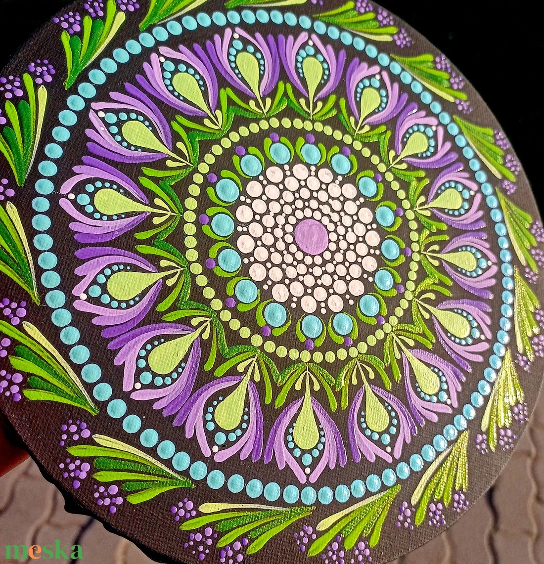Pontozott mandala Lila tavasz - művészet - festmény - festmény vegyes technika - Meska.hu Pontozott mandala Lila tavasz - művészet - festmény - festmény vegyes technika - Meska.hu