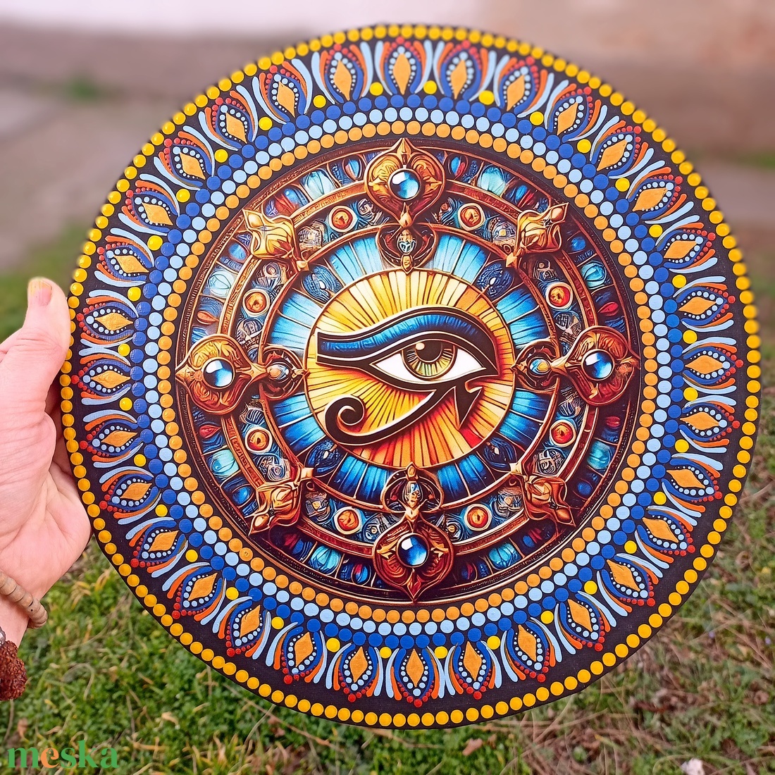 Pontozott mandala Hórusz szeme - művészet - festmény - festmény vegyes technika - Meska.hu Pontozott mandala Hórusz szeme - művészet - festmény - festmény vegyes technika - Meska.hu