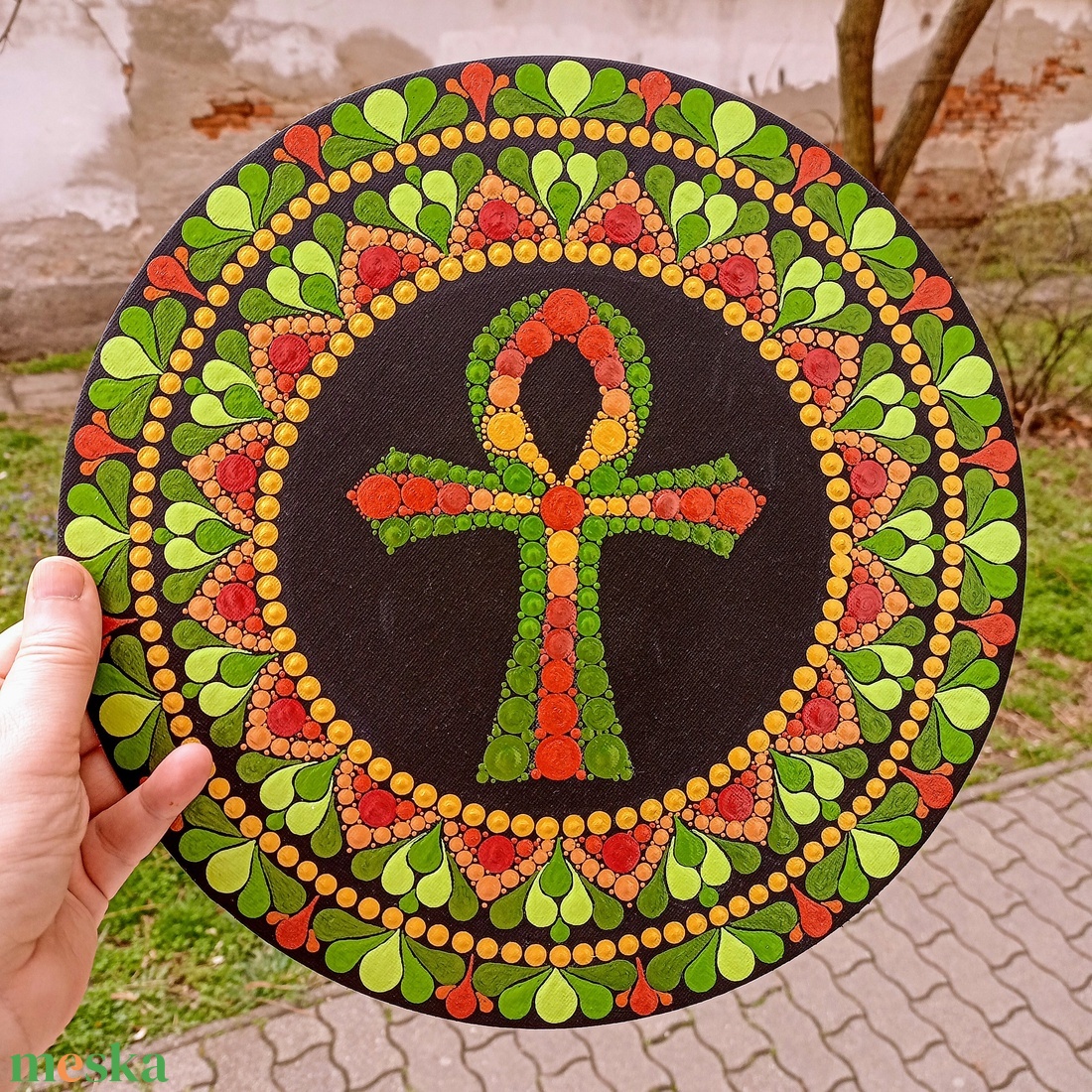 Pontozott mandala Ankh kereszt - művészet - festmény - festmény vegyes technika - Meska.hu Pontozott mandala Ankh kereszt - művészet - festmény - festmény vegyes technika - Meska.hu