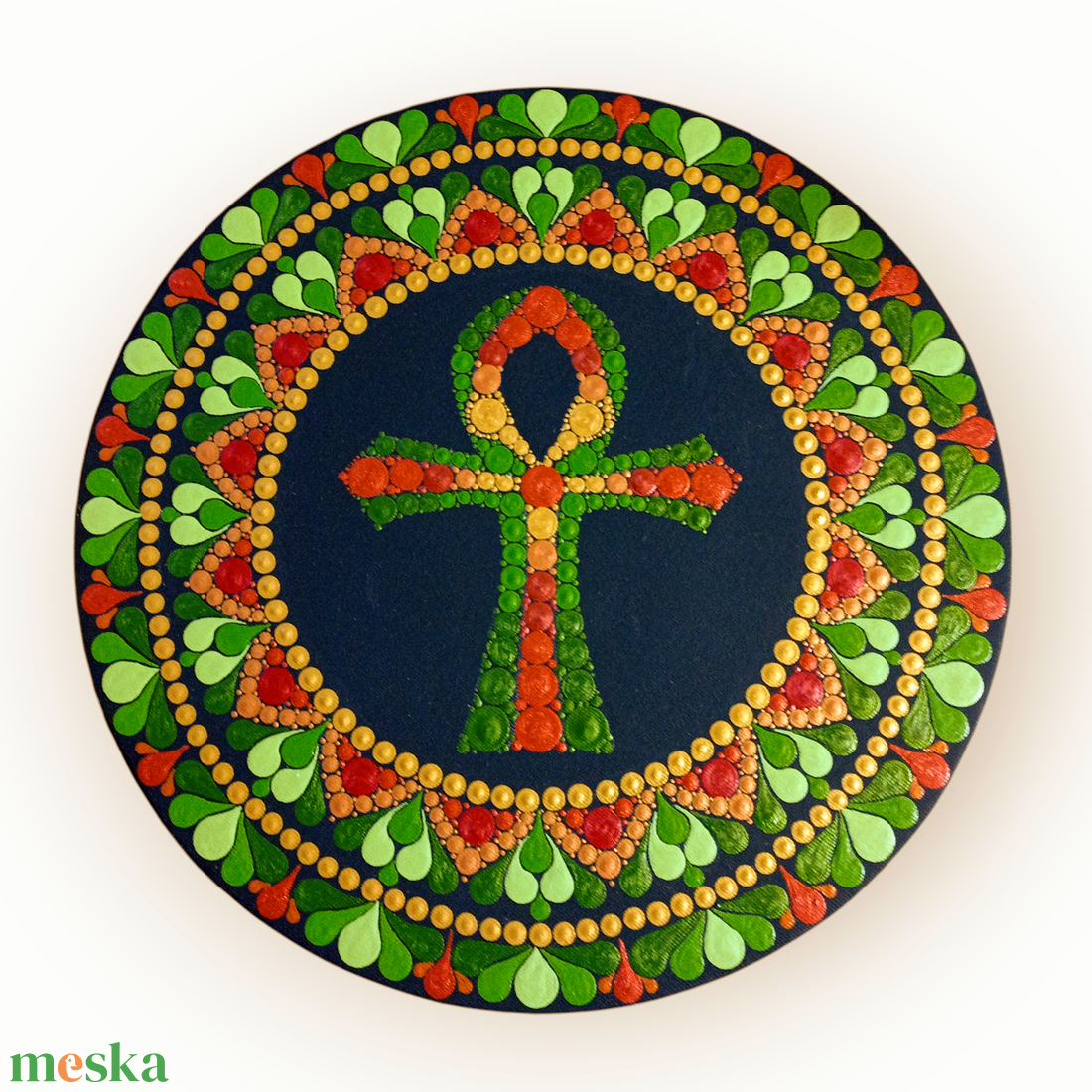 Pontozott mandala Ankh kereszt - művészet - festmény - festmény vegyes technika - Meska.hu Pontozott mandala Ankh kereszt - művészet - festmény - festmény vegyes technika - Meska.hu