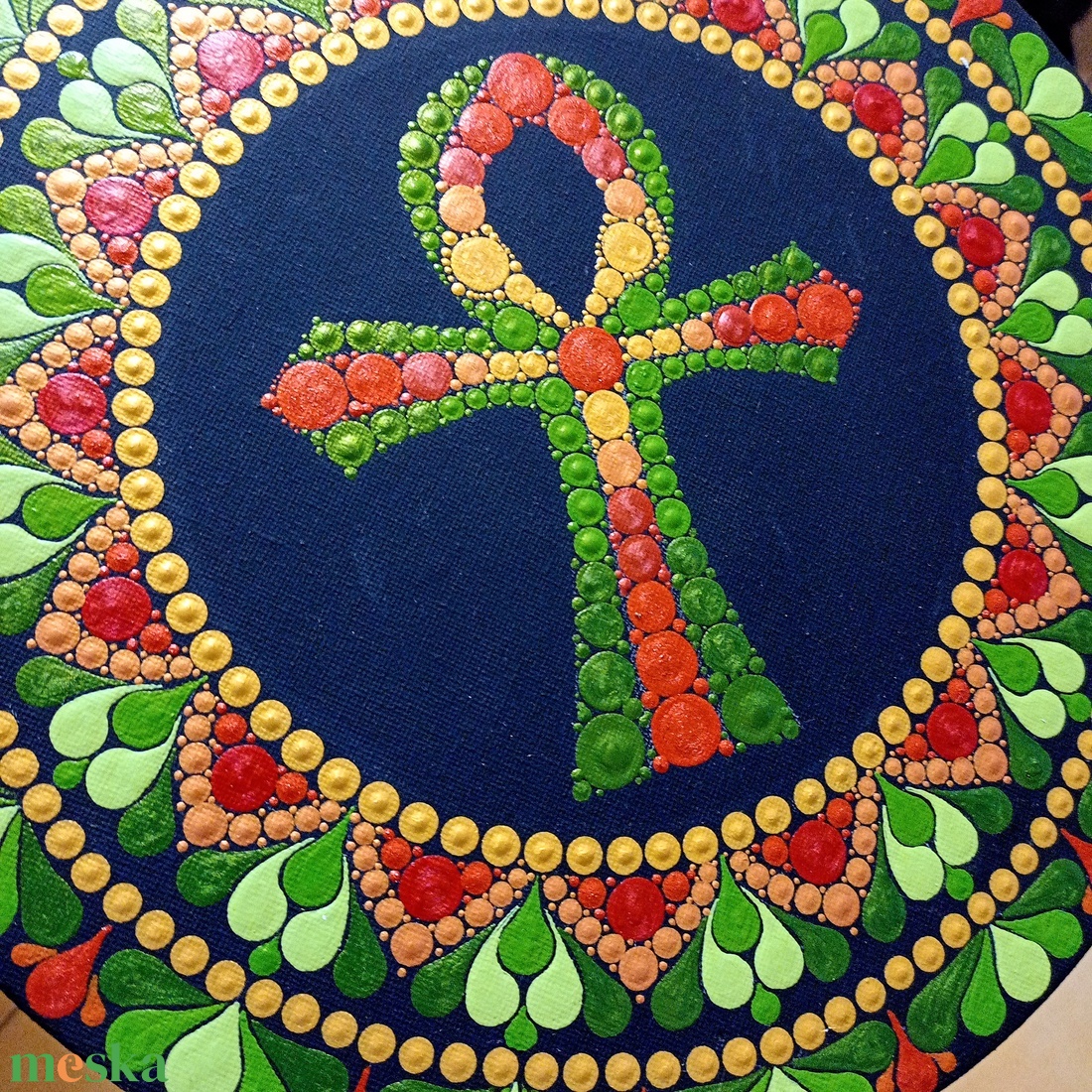 Pontozott mandala Ankh kereszt - művészet - festmény - festmény vegyes technika - Meska.hu Pontozott mandala Ankh kereszt - művészet - festmény - festmény vegyes technika - Meska.hu