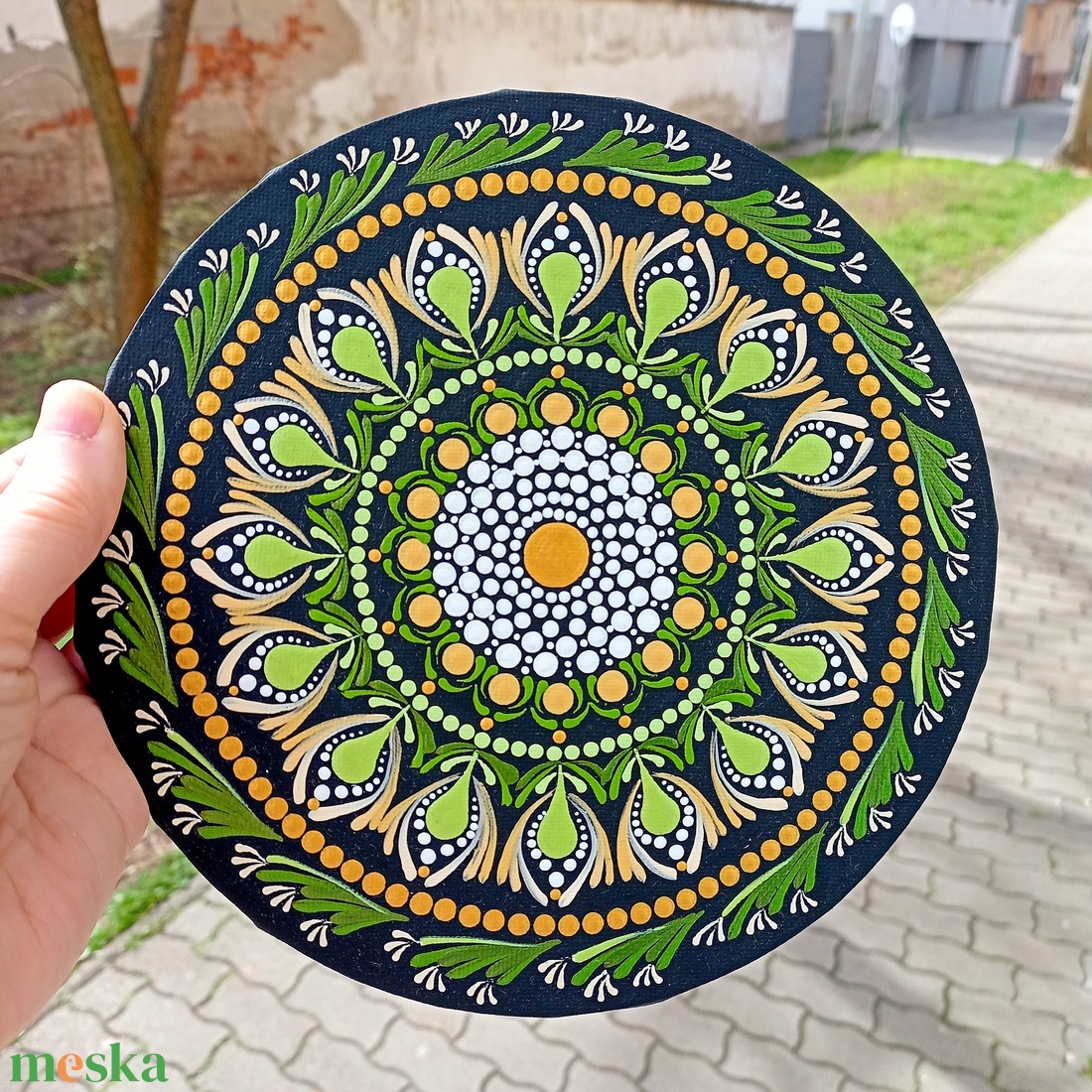 Pontozott mandala Beige tavasz - művészet - festmény - festmény vegyes technika - Meska.hu Pontozott mandala Beige tavasz - művészet - festmény - festmény vegyes technika - Meska.hu