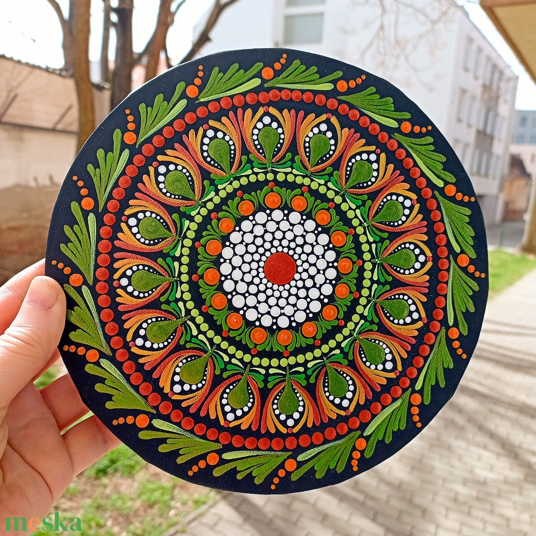Pontozott mandala Vörös tavasz - művészet - festmény - festmény vegyes technika - Meska.hu Pontozott mandala Vörös tavasz - művészet - festmény - festmény vegyes technika - Meska.hu
