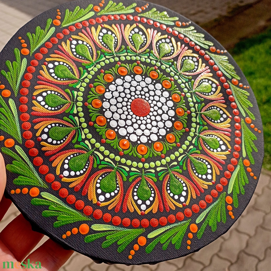 Pontozott mandala Vörös tavasz - művészet - festmény - festmény vegyes technika - Meska.hu Pontozott mandala Vörös tavasz - művészet - festmény - festmény vegyes technika - Meska.hu