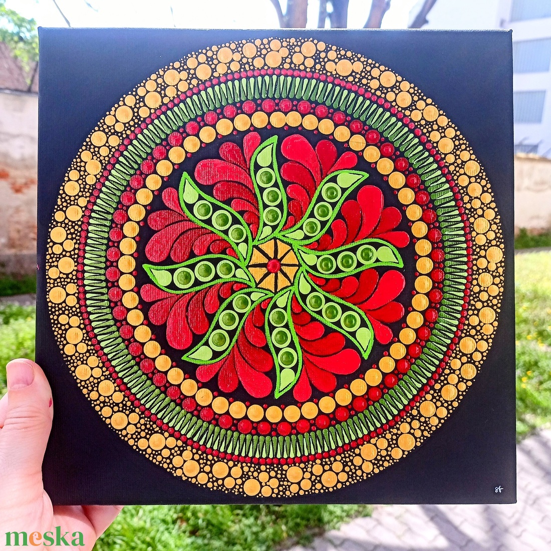 Pontozott mandala Stabilitás - művészet - festmény - festmény vegyes technika - Meska.hu Pontozott mandala Stabilitás - művészet - festmény - festmény vegyes technika - Meska.hu