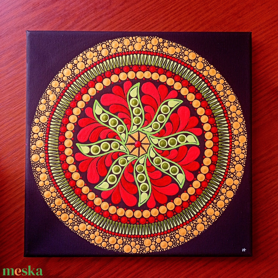 Pontozott mandala Stabilitás - művészet - festmény - festmény vegyes technika - Meska.hu Pontozott mandala Stabilitás - művészet - festmény - festmény vegyes technika - Meska.hu