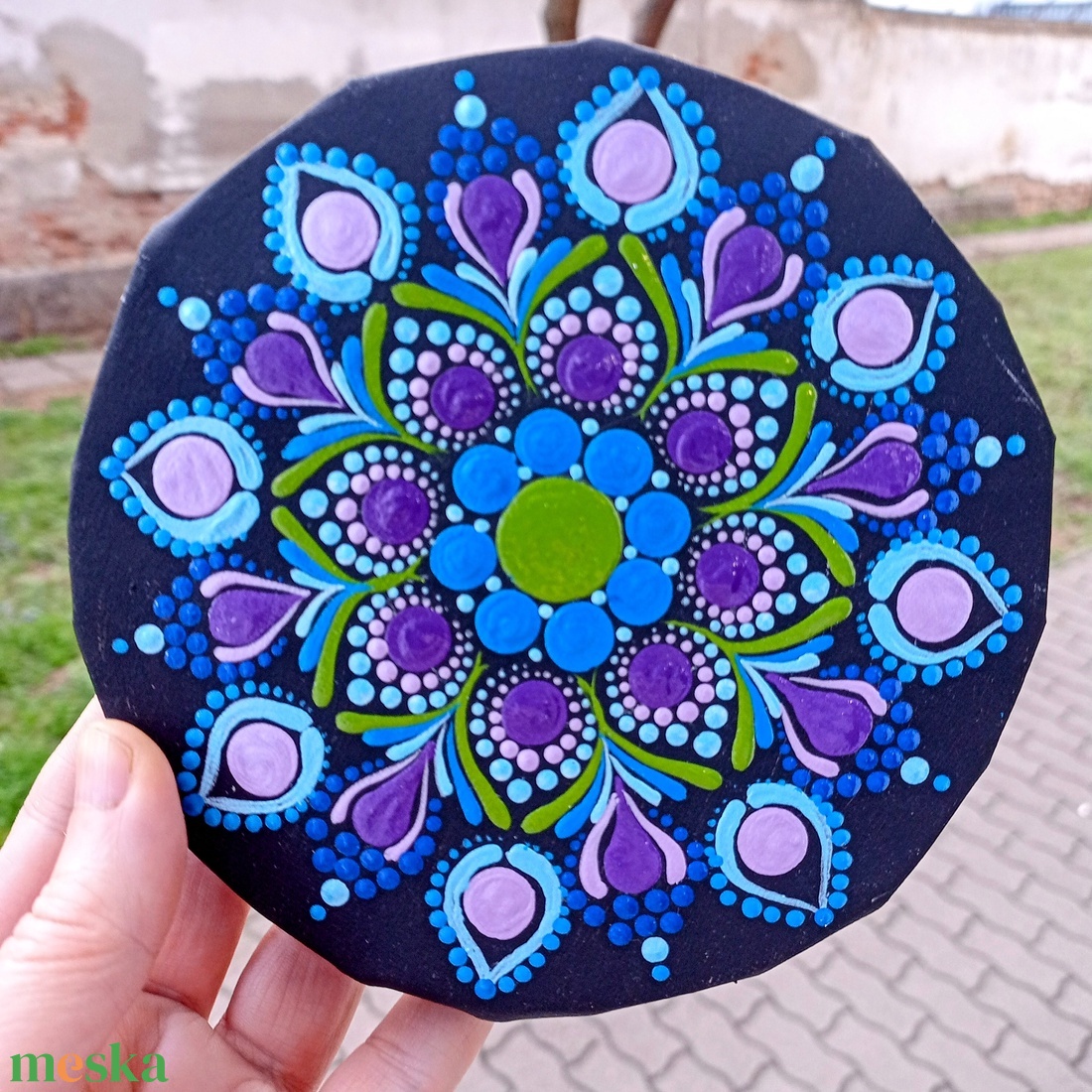 Pontozott mandala Intuíció - művészet - festmény - festmény vegyes technika - Meska.hu