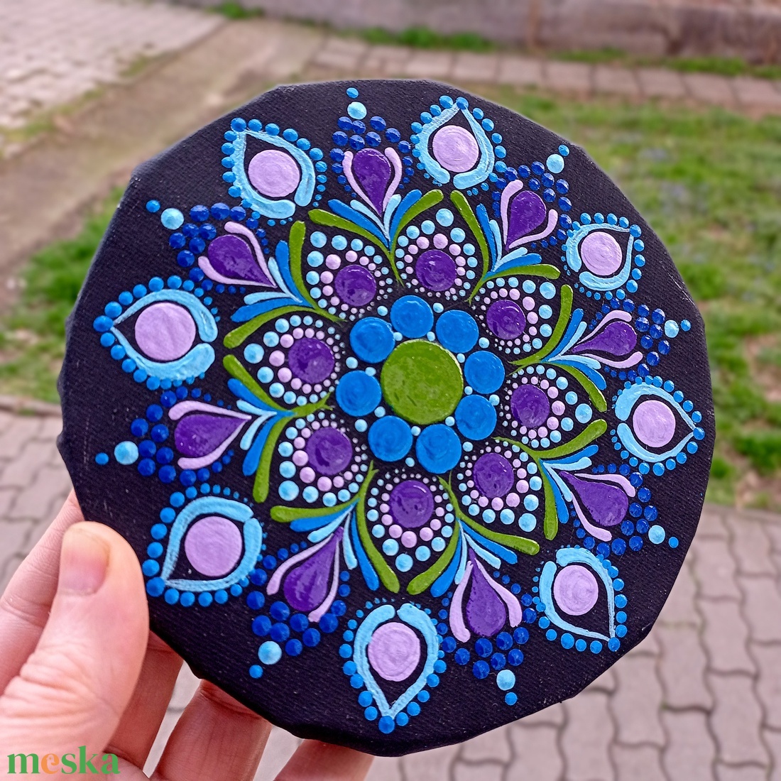 Pontozott mandala Intuíció - művészet - festmény - festmény vegyes technika - Meska.hu