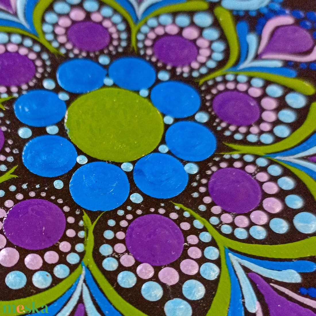 Pontozott mandala Intuíció - művészet - festmény - festmény vegyes technika - Meska.hu
